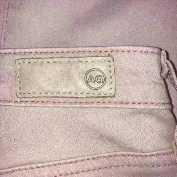 AG Adriano Goldschmied The Abbey Sateen Mid-Rise Skinny Ankle Jeans Pink Size 27 - Picture 10 of 14